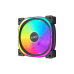 Кулер для корпуса/ Case Cooler PCCooler EF 120 ARGB BK 3 IN 1 (120x120x25mm, 4-pin PWM, ARGB, 37.98CFM, 25.7dBA, 1500RPM, Black, 3pcs)