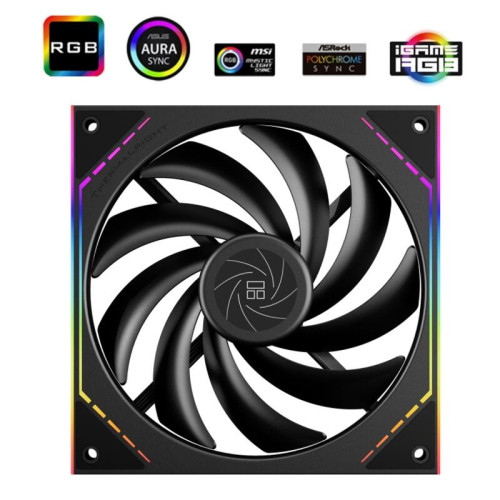 Кулер для корпуса/ Case Cooler Thermalright TL-M14 (140x144x25mm, 4-pin PWM, ARGB, 88.75CFM, 23.7dBA, 1500RPM, Black) Кулер для корпуса/ Case Cooler Thermalright TL-M14 (140x144x25mm, 4-pin PWM, ARGB, 88.75CFM, 23.7dBA, 1500RPM, Black)