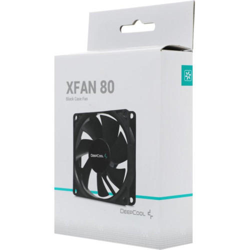 Вентилятор для корпуса Deepcool XFan 80 80х80x25 черный 4-pin (Molex) 20дБ (DP-FDC-XF80) Ret [DP-FDC-XF80]