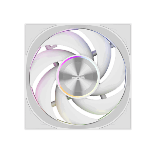 Кулер для корпуса/ Case Cooler PCCooler F7 X120 ARGB WH (120x120x28mm, 4-pin PWM, ARGB, 83CFM, 33.1dBA, 3000RPM, White)
