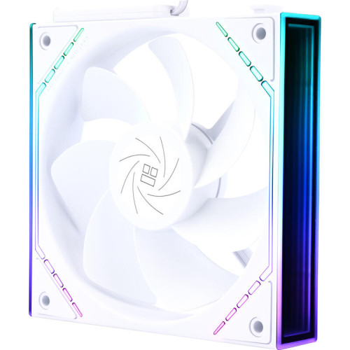 Кулер для корпуса/ Case Cooler Thermalright TL-M12QRW Reverse (124x120x25mm, 4-pin PWM, ARGB, 47.6CFM, 23.2dBA, 1500RPM, White)
