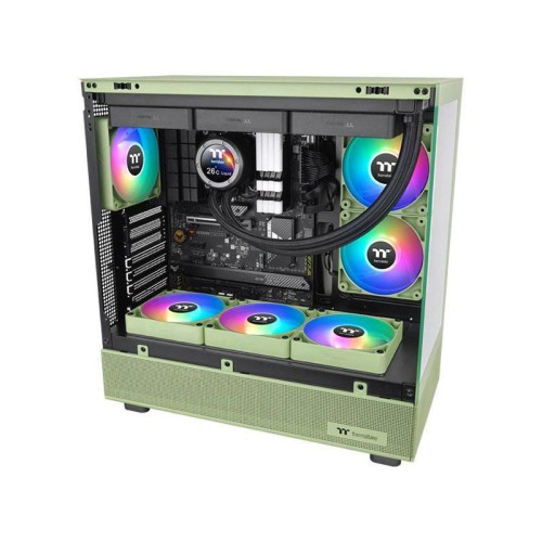 Вентилятор для корпуса Thermaltake CT140 Sync Matcha ARGB 140х140x25 зеленый 4-pin 30.5дБ (упак.:2шт) (CL-F203-PL14MG-A) Ret [CL-F203-PL14MG-A]