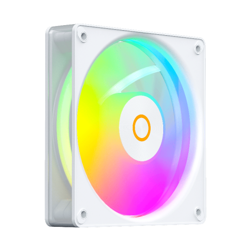 Кулер для корпуса/ Case Cooler Ocypus Gamma F12 Elite WH ARGB REVERSE BLADE (120x120x25mm, 4-pin PWM, ARGB, 56CFM, 26dBA, 1800RPM, White)