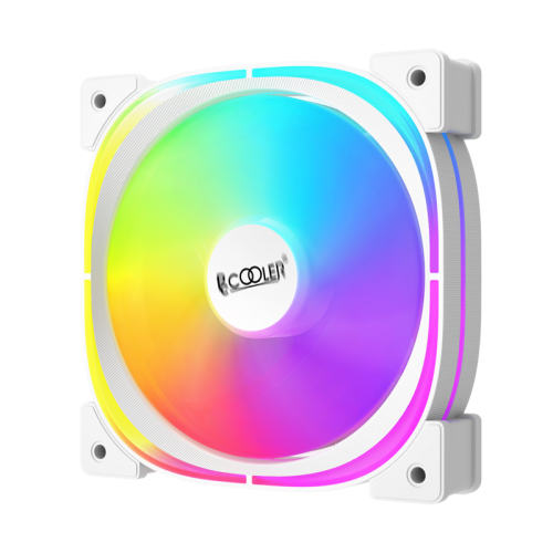 Кулер для корпуса/ PCCooler EF120 ARGB WH (120x120x25mm, 4-pin PWM, ARGB, 37.98CFM, 25.7dBA, 1500RPM, White)