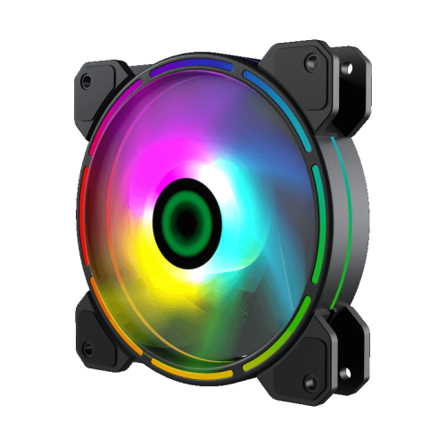 Кулер для корпуса ПК/ Gamemax FN-12Rainbow-D, 12CM ARGB Rainbow Fan, Dual rings+centre ARGB LEDs, 3pin+4Pin connector Кулер для корпуса ПК/ Gamemax FN-12Rainbow-D, 12CM ARGB Rainbow Fan, Dual rings+centre ARGB LEDs, 3pin+4Pin connector