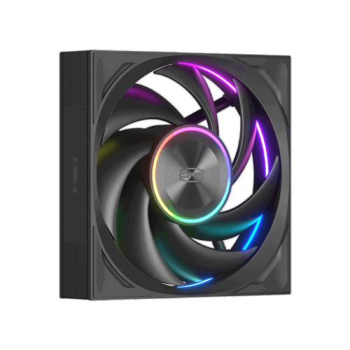 Кулер для корпуса/ Case Cooler PCCooler F7 X120 ARGB BK (120x120x28mm, 4-pin PWM, ARGB, 83CFM, 33.1dBA, 3000RPM, Black)