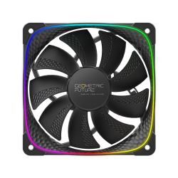 Вентилятор корпусный/ Case Cooler Geometric Future Squama 2503RB-12 Reverse (120x120x25mm, 4-pin PWM, ARGB, 57.67CFM, 29.87dBA, 1500RPM, Black)