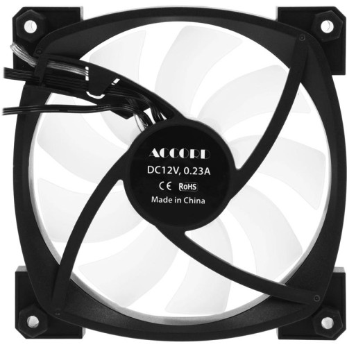 Вентилятор для корпуса Accord ACC-U12 ARGB 120х120x25 черный 4-pin 27дБ (ACC-U12 ARGB BLACK) brown box