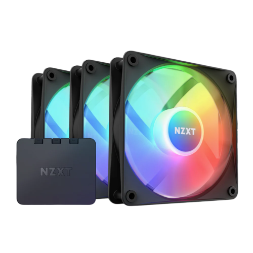 Кулер для корпуса ПК/ Case Cooler NZXT F120 RGB Core Triple Pack (120x120x25mm, 4-pin PWM, RGB, 78.86CFM, 33.88dBA, 1800RPM, Black, 3pcs)