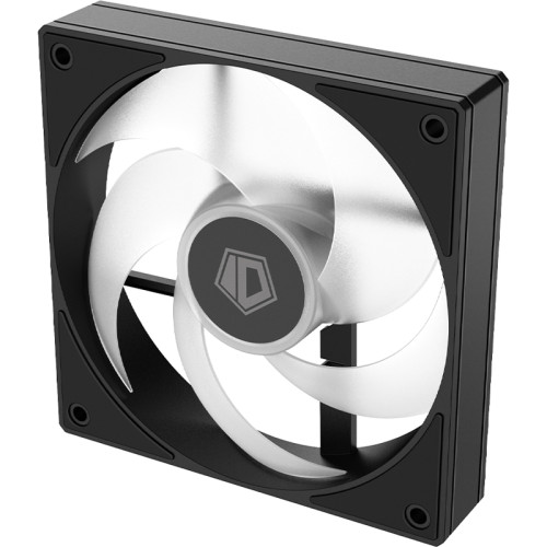 Кулер для корпуса/ Case Cooler ID-COOLING AS-120-ARGB-K (120x120x25mm, 4-pin PWM, ARGB, 58CFM, 27.2dBA, 2000RPM, Black)
