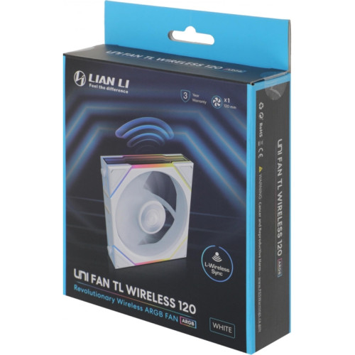 Вентилятор для корпуса Lian-Li Uni Fan TL Wireless 120 ARGB 120х124.5x28 белый 4-pin 33дБ (G99.12TL1W1W.R0) Ret Вентилятор для корпуса Lian-Li Uni Fan TL Wireless 120 ARGB 120х124.5x28 белый 4-pin 33дБ (G99.12TL1W1W.R0) Ret