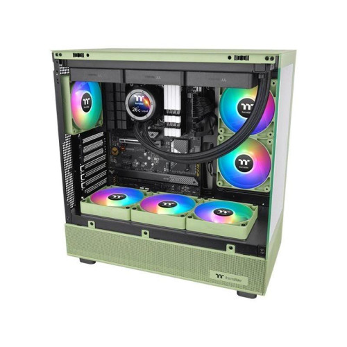 Вентилятор для корпуса Thermaltake CT120 Sync Matcha ARGB 120х120x25 зеленый 4-pin 25.8дБ (упак.:2шт) (CL-F202-PL12MG-A) Ret [CL-F202-PL12MG-A]