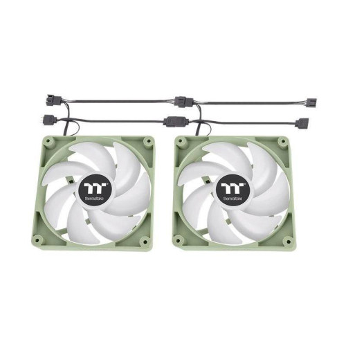 Вентилятор для корпуса Thermaltake CT120 Sync Matcha ARGB 120х120x25 зеленый 4-pin 25.8дБ (упак.:2шт) (CL-F202-PL12MG-A) Ret [CL-F202-PL12MG-A]
