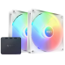 Кулер для корпуса ПК/ Case Cooler NZXT F140 RGB Core Twin Pack (140x140x25mm, 4-pin PWM, RGB, 89.48CFM, 32.5dBA, 1800RPM, White, 2pcs)