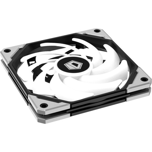 Кулер для корпуса/ Case Cooler ID-COOLING NO-12015-XT ARGB (120x120x15mm, 4-pin PWM, ARGB, 54.6CFM, 31.2dBA, 2000RPM, Black/White)