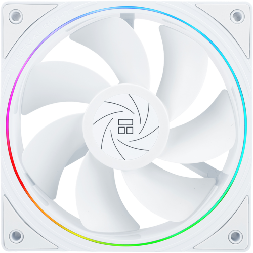 Кулер для корпуса/ Case Cooler Thermalright TL-S12RW Reverse (120x120x25mm, 4-pin PWM, ARGB, 47.6CFM, 23.2dBA, 1500RPM, White)