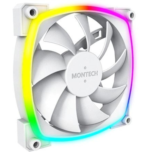 Вентилятор для корпуса Montech AX120 ARGB 120х120x25 белый 4-pin 27дБ (AX120 PWM WHITE) Ret [AX120 PWM WHITE]