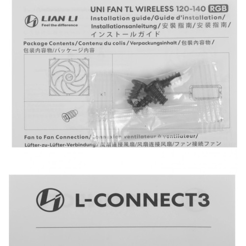 Вентилятор для корпуса Lian-Li Uni Fan TL Wireless 120 ARGB 120х124.5x28 черный 4-pin 33дБ (G99.12TL1W1B.R0) Ret