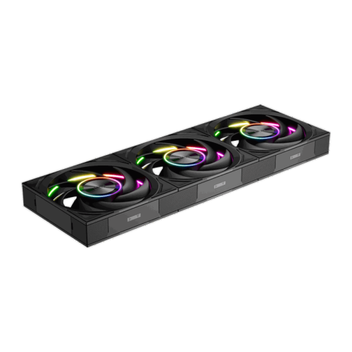 Кулер для корпуса/ Case Cooler PCCooler F7 X120 ARGB BK 3IN1 (120x120x28mm, 4-pin PWM, ARGB, 83CFM, 33.1dBA, 3000RPM, Black, 3pcs)