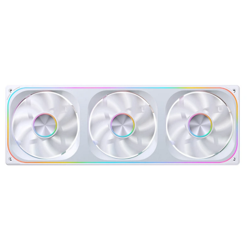 Кулер для корпуса/ Case Cooler JONSBO ZA-360WR Reverse (3x120x120mm, 4-pin PWM, ARGB, 62.4CFM, 37.3dBA, 2400RPM, White, Single-Frame RGB Fan Unit)