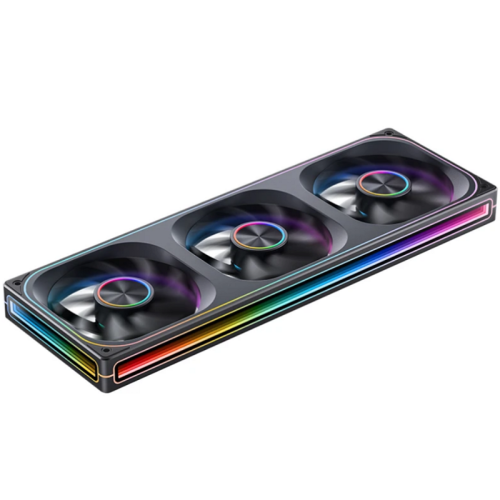 Кулер для корпуса/ Case Cooler JONSBO ZA-360BR Reverse (3x120x120mm, 4-pin PWM, ARGB, 62.4CFM, 37.3dBA, 2400RPM, Black, Single-Frame RGB Fan Unit)