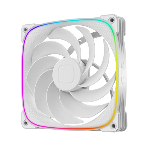 Вентилятор корпусный/ Case Cooler Geometric Future Squama 2503RW-14 Reverse (140x140x25mm, 4-pin PWM, ARGB, 71.8CFM, 34.0dBA, 2100RPM, White)