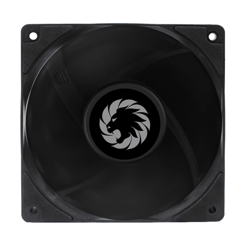 Кулер для корпуса ПК/ Gamemax GMX-WFBK-BK, 12CM black fan, black blade, 3pin+4Pin connector