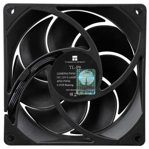 Кулер для корпуса/ Case Cooler Thermalright TL-P9 (92x92x25mm, 4-pin PWM, 32.77CFM, 23.85dBA, 2200RPM, Black) Кулер для корпуса/ Case Cooler Thermalright TL-P9 (92x92x25mm, 4-pin PWM, 32.77CFM, 23.85dBA, 2200RPM, Black)