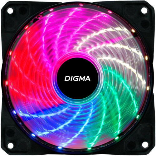 Вентилятор для корпуса Digma DFAN-FRGB2 RGB 120х120x25 черный 3-pin 4-pin (Molex) 23дБ Ret [DFAN-FRGB2]