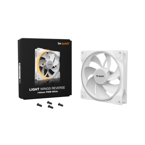 Кулер для корпуса/ Case Cooler be quiet! LIGHT WINGS 140mm PWM Reverse White (140x140x25mm, 4-pin PWM, ARGB, 51.4CFM, 25.5dBA, 1300RPM, White) Кулер для корпуса/ Case Cooler be quiet! LIGHT WINGS 140mm PWM Reverse White (140x140x25mm, 4-pin PWM, ARGB, 51.4CFM, 25.5dBA, 1300RPM, White)