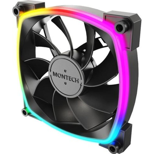 Вентилятор для корпуса Montech RX120 Reverse ARGB 120х120x25 черный 4-pin 27дБ (RX120 PWM BLACK) Ret [RX120 PWM BLACK]