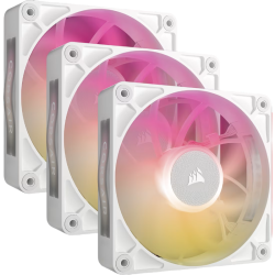 Кулер для корпуса/ Case Cooler Corsair iCUE LINK RX120 MAX RGB (120x120x30mm, 4-pin PWM, RGB, 71.3CFM, 29.5dBA, 2000RPM, White, 3pcs)