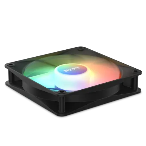 Кулер для корпуса ПК/ Case Cooler NZXT F140 RGB Core Twin Pack (140x140x25mm, 4-pin PWM, RGB, 89.48CFM, 32.5dBA, 1800RPM, Black, 2pcs)