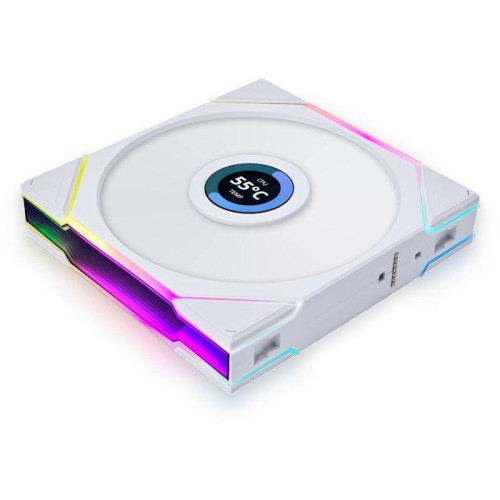 Вентилятор для корпуса Lian-Li Uni Fan TL 140 LCD ARGB 140х140x28 белый 7-pin 28.5дБ (G99.14TLLCD1W.00) Ret [G99.14TLLCD1W.00]