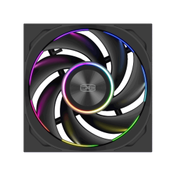 Кулер для корпуса/ Case Cooler PCCooler F7 X120 ARGB BK (120x120x28mm, 4-pin PWM, ARGB, 83CFM, 33.1dBA, 3000RPM, Black)