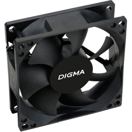 Вентилятор для корпуса Digma DFAN-80 80х80x25 черный 3-pin 4-pin (Molex) 23дБ Ret [DFAN-80]