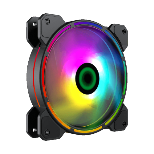 Кулер для корпуса ПК/ Gamemax FN-12Rainbow-D, 12CM ARGB Rainbow Fan, Dual rings+centre ARGB LEDs, 3pin+4Pin connector Кулер для корпуса ПК/ Gamemax FN-12Rainbow-D, 12CM ARGB Rainbow Fan, Dual rings+centre ARGB LEDs, 3pin+4Pin connector