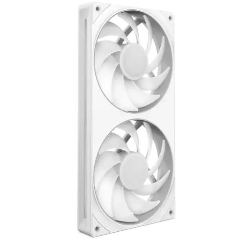 Кулер для корпуса ПК/ Case Cooler NZXT F240 RGB Core (120x120x25mm, 4-pin PWM, RGB, 75.12CFM, 30dBA, 2400RPM, White, Single-Frame RGB Fan Unit)
