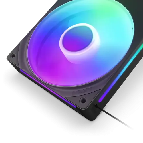Кулер для корпуса ПК/ Case Cooler NZXT F240 RGB Core (120x120x25mm, 4-pin PWM, RGB, 75.12CFM, 30dBA, 2400RPM, Black, Single-Frame RGB Fan Unit)