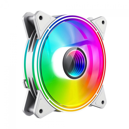 Кулер для корпуса ПК/ Gamemax FN-12Rainbow-Q-Infinity White, 12CM white ARGB Rainbow Infinity, Quad-ring, 3pin+4Pin connector Кулер для корпуса ПК/ Gamemax FN-12Rainbow-Q-Infinity White, 12CM white ARGB Rainbow Infinity, Quad-ring, 3pin+4Pin connector