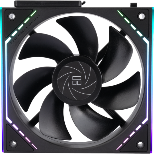Кулер для корпуса/ Case Cooler Thermalright TL-M12QR Reverse (124x120x25mm, 4-pin PWM, ARGB, 47.6CFM, 23.2dBA, 1500RPM, Black)