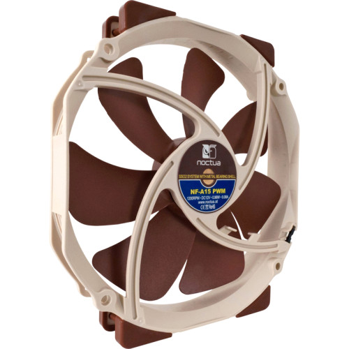 Кулер для корпуса/ Case Cooler Noctua NF-A15 PWM (140x150x25mm, 4-pin PWM, 67.98CFM, 19.2dBA, 1200RPM, Beige/Brown)