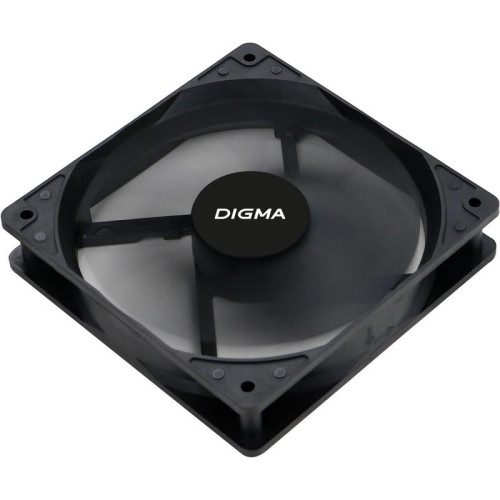 Вентилятор для корпуса Digma DFAN-120-7 120х120x25 черный 3-pin 4-pin (Molex) 23дБ Ret [DFAN-120-7]