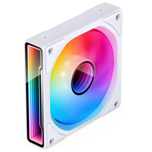 Кулер для корпуса/ Case Cooler JONSBO ZK-120WR Reverse (123x120x28mm, 4-pin PWM, ARGB, 47.71CFM, 30.7dBA, 1800RPM, White, 3pcs)