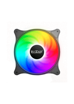 Кулер для корпуса/ Case Cooler PCCooler FX 120 ARGB BK (120x120x25mm, 4-pin PWM, ARGB, 52.79CFM, 33.2dBA, 2000RPM, Black)