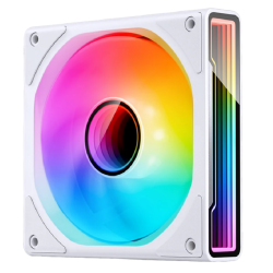 Кулер для корпуса/ Case Cooler JONSBO ZK-120WR Reverse (123x120x28mm, 4-pin PWM, ARGB, 47.71CFM, 30.7dBA, 1800RPM, White, 3pcs)