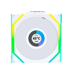 Вентилятор для корпуса Lian-Li Uni Fan SL Wireless 120 LCD Reverse ARGB 120х124.5x28 белый 4-pin 31дБ (G99.12RSLLCD1W1W.R0) Ret