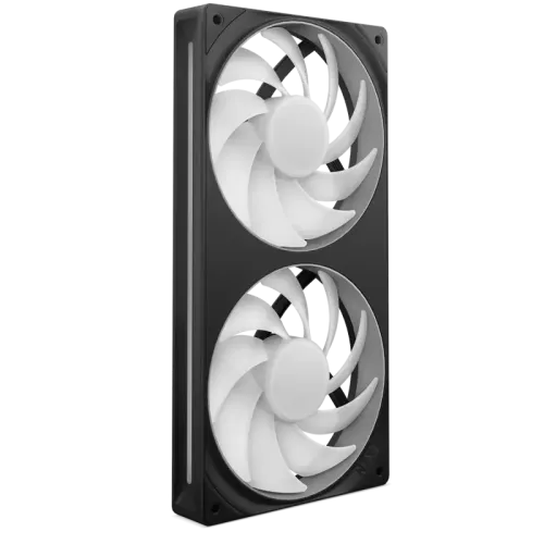 Кулер для корпуса ПК/ Case Cooler NZXT F240 RGB Core (120x120x25mm, 4-pin PWM, RGB, 75.12CFM, 30dBA, 2400RPM, Black, Single-Frame RGB Fan Unit)