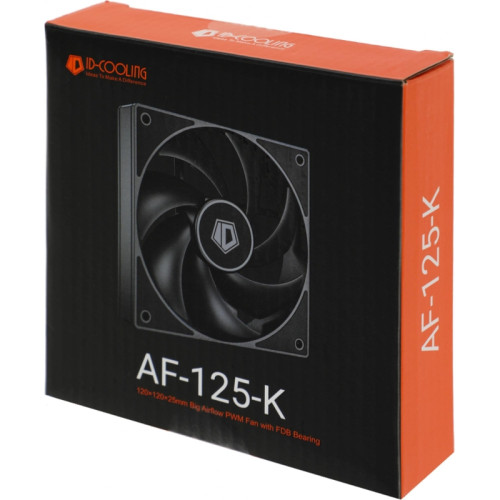 Вентилятор для корпуса ID-Cooling AF-125-K 120х120x25 черный 4-pin 30дБ Ret [AF-125-K]