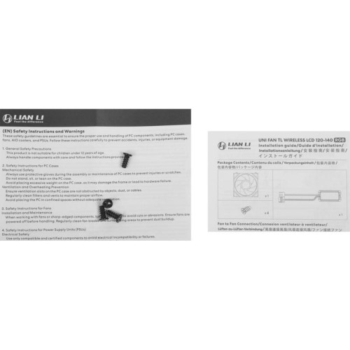 Вентилятор для корпуса Lian-Li Uni Fan TL Wireless LCD 120 LCD Reverse ARGB 120х124.5x28 черный 4-pin 31дБ (G99.12RTLLCD1W1B.R0) Ret
